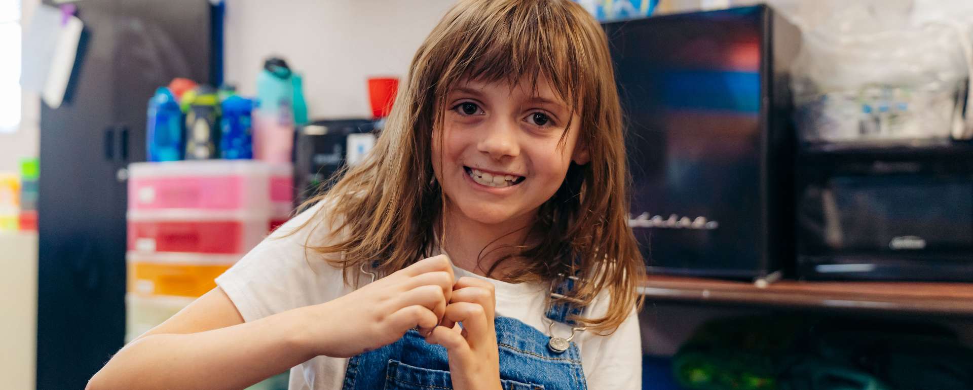 autistic girl smiling